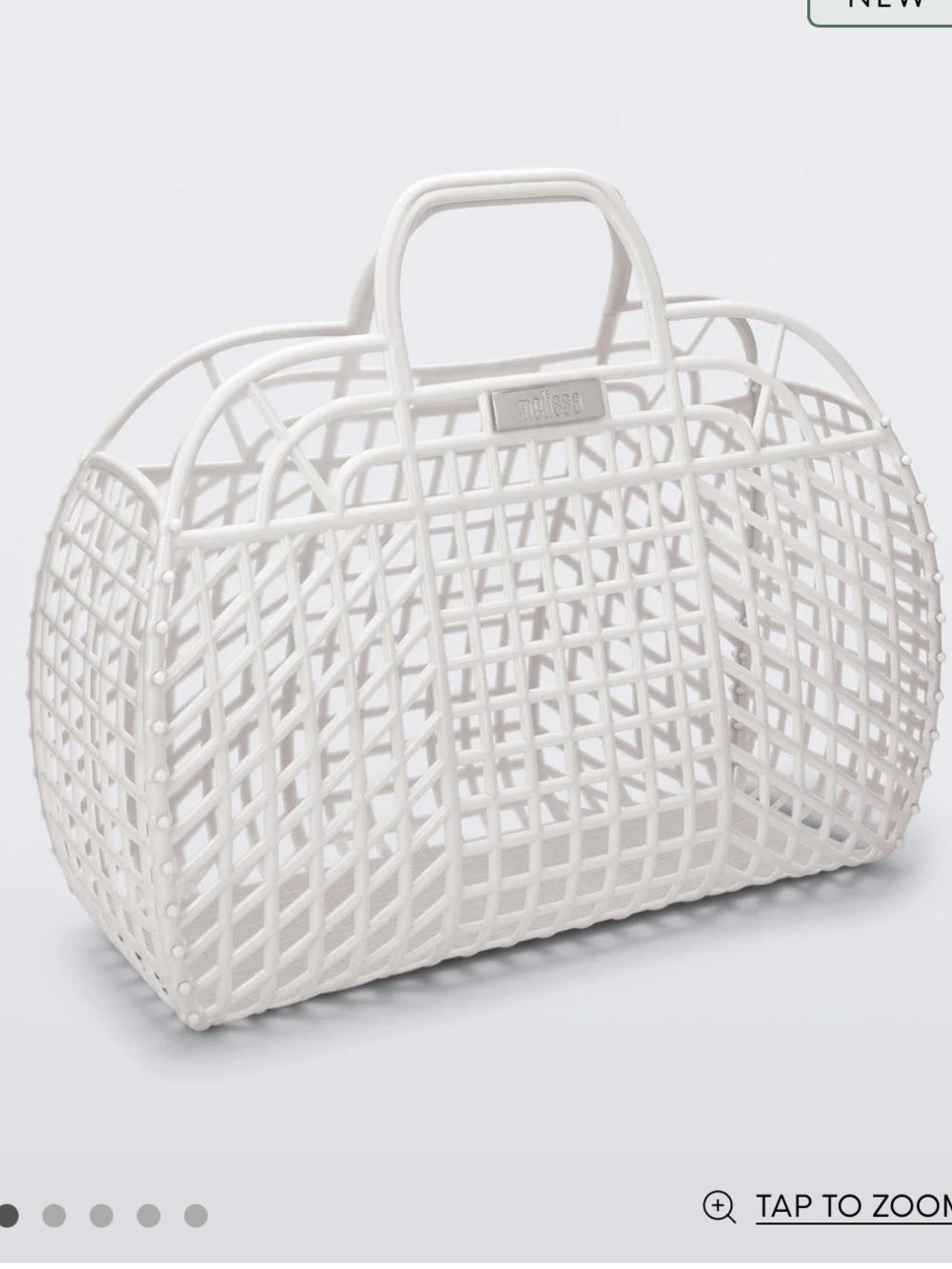 Melissa White Lattice Tote Bag